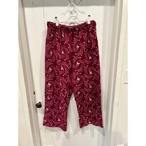 Hotel Spa Breast Cancer Fuzzy Pajama Sleep Pants size 2XL